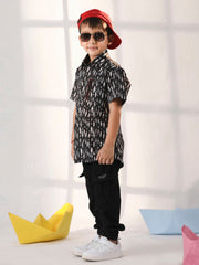 Boys' Black Ethnic Shirt