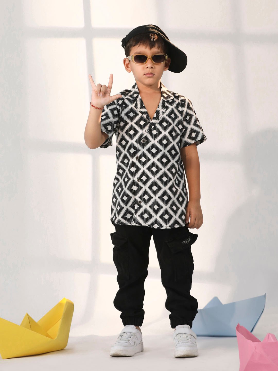 Boys' Black Ethnic Shirt