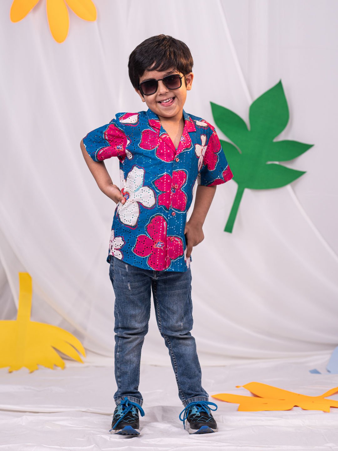 Boys' Blue Ethnic Shirt