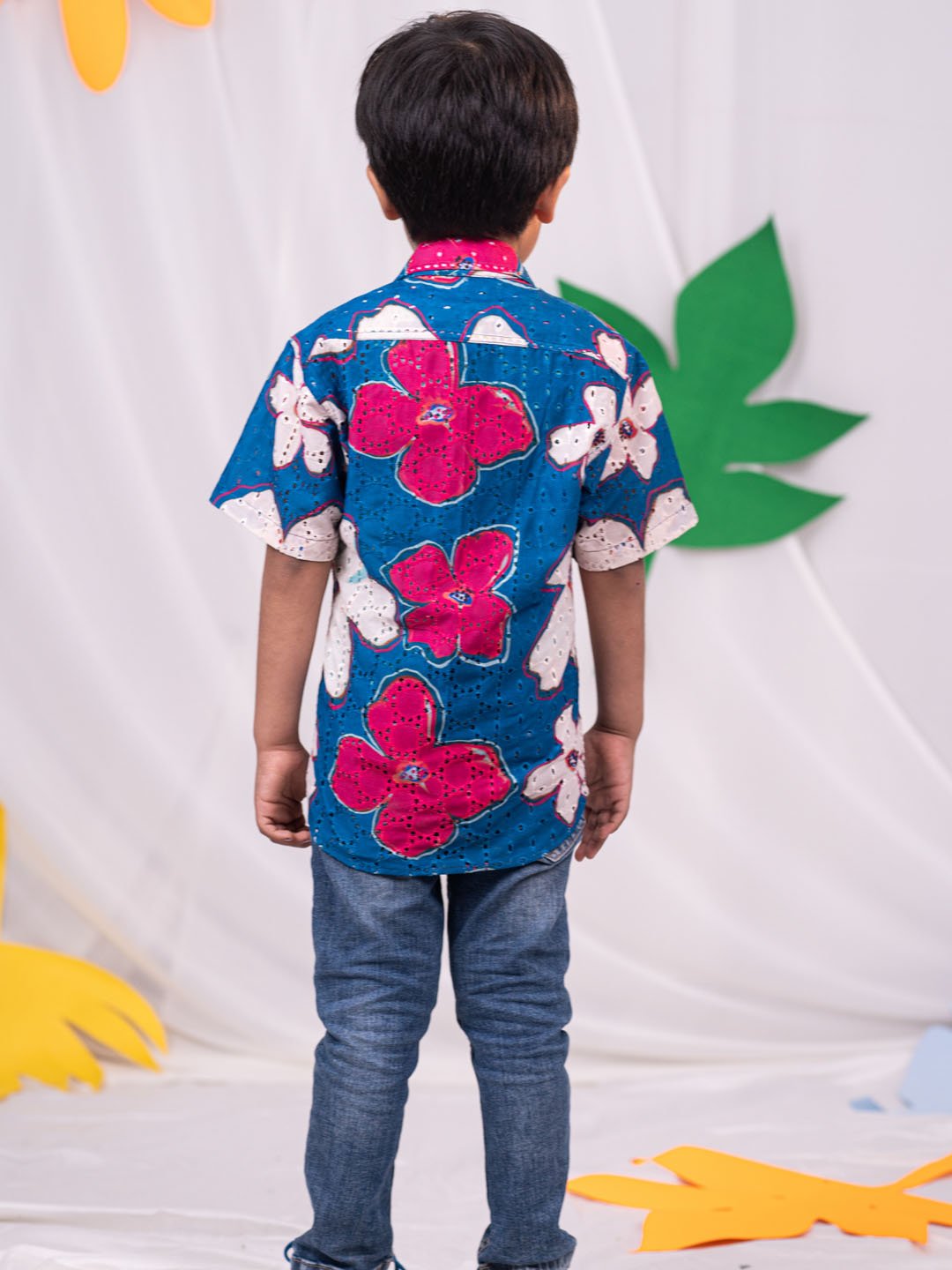 Boys' Blue Ethnic Shirt