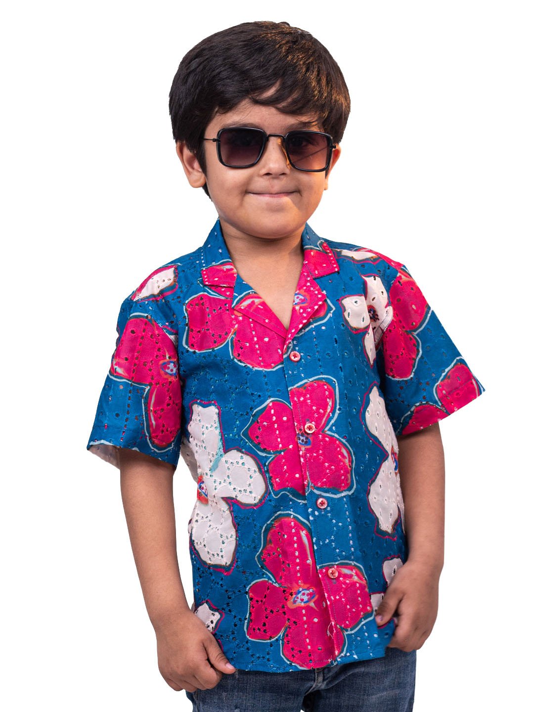 Boys' Blue Ethnic Shirt