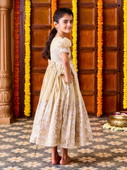 Girls' Gold Lehenga Set