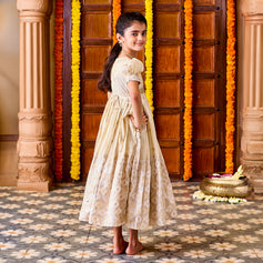 Girls' Gold Lehenga Set