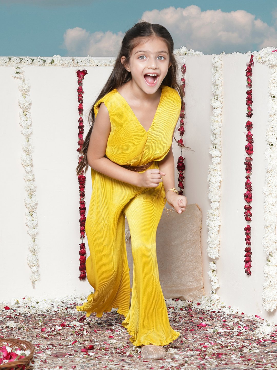 Girls' Yellow Jumpsuit