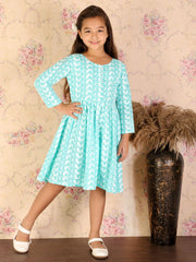 Girls Green Ethnic Dress