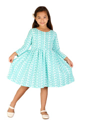 Girls Green Ethnic Dress