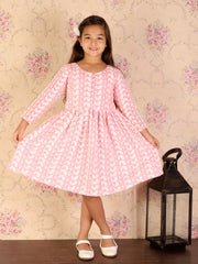 Girls Pink Ethnic Dress