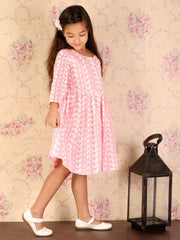 Girls Pink Ethnic Dress