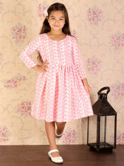 Girls Pink Ethnic Dress