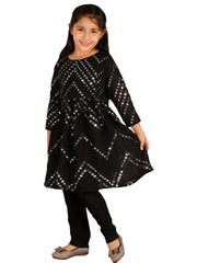 Vastramay - Girls Black Kurta And Churidar