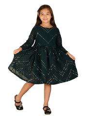 Girls Green Ethnic Dress