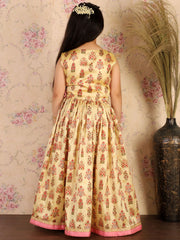 Girls Yellow Lehenga Set