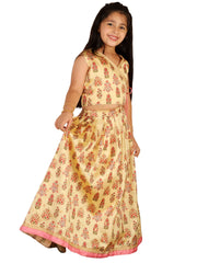 Girls Yellow Lehenga Set