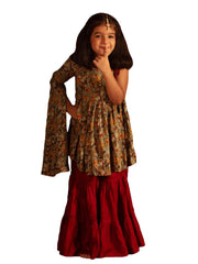 Girls' Grey Tunic And Sharara