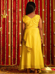 Girls' Yellow Lehenga