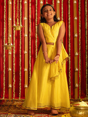 Girls' Yellow Lehenga