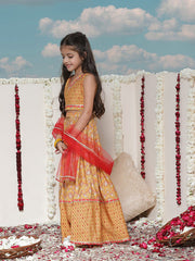 Vastramay - Girls' Floral Printed Lehenga Choli With Dupatta