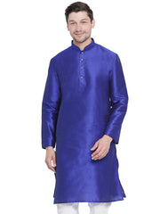 Men's Blue Silk Blend Kurta