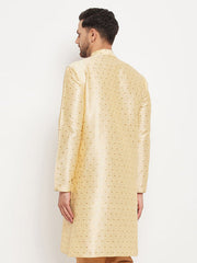 Vastramay - Men's Gold Zari Weaved Kurta