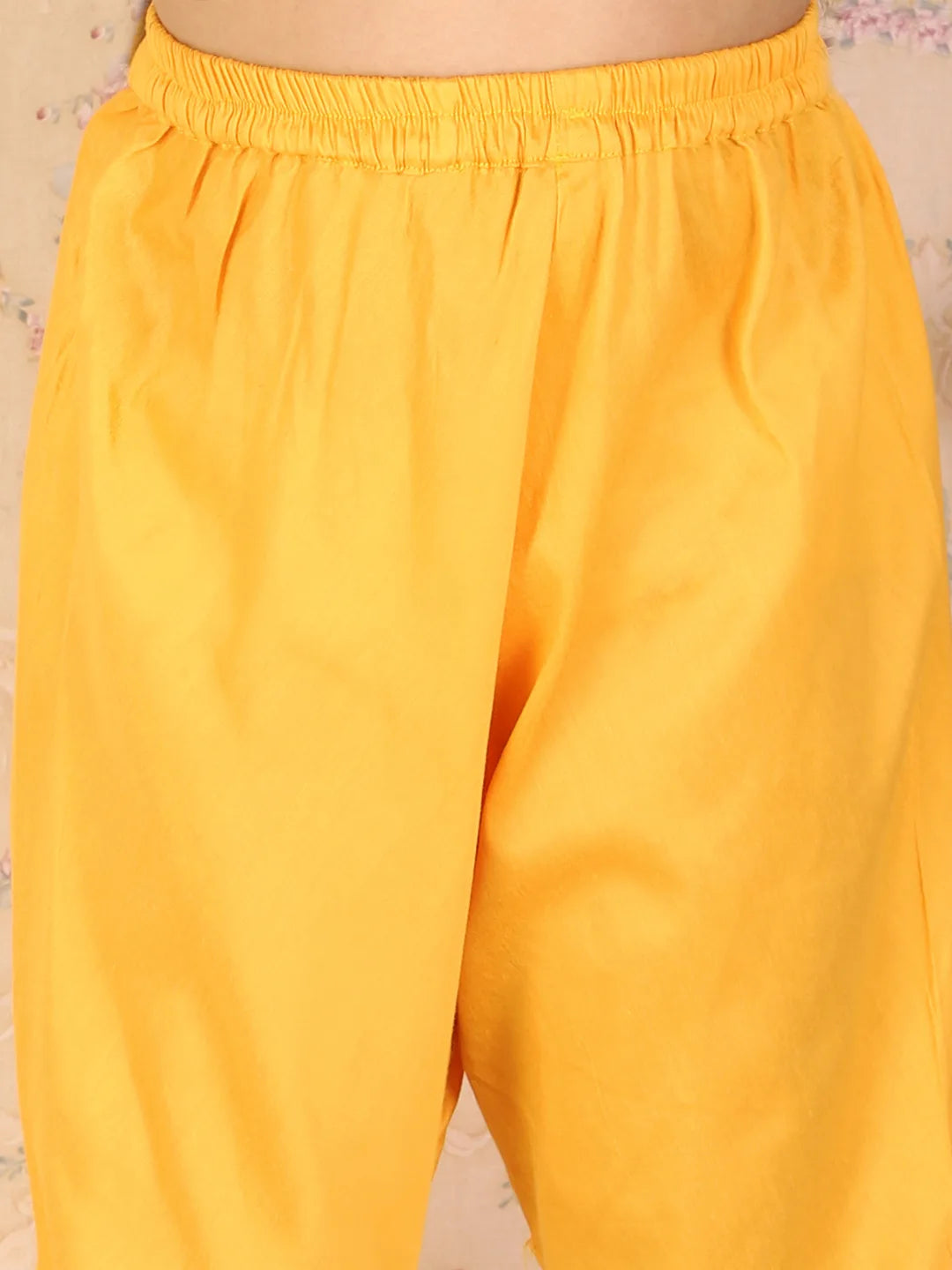 Girls Yellow Kurta And Churidar