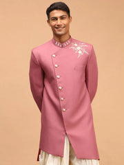 Men's Purple Silk Blend Sherwani Only Top