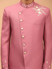 Men's Purple Silk Blend Sherwani Only Top