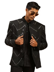 Men's Black Viscose Ethnic Combo Set