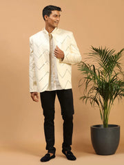 Men's Cream Viscose Ethnic Combo Set