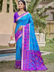 Silk Woven Work Festival Tassle Saree