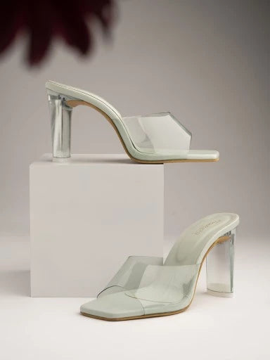 Women & Girls Green Block Heels