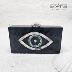 Evil Eye cluth in mother of pearl and abalone inlay