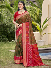 Silk Woven Work Festival Tassle Saree