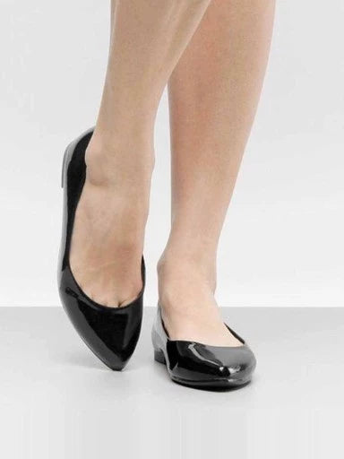 Womens & Girls Black Solid Ballerinas