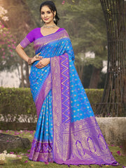 Silk Woven Work Festival Tassle Saree