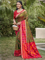 Silk Woven Work Festival Tassle Saree