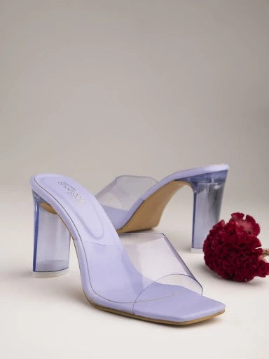 Women & Girls Purple Block Heels