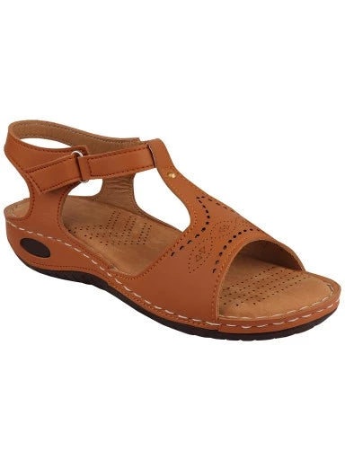 Women's & Girl's Tan Ortho Care Dr Orthopaedic Super Comfort Fit Cushion Sandals