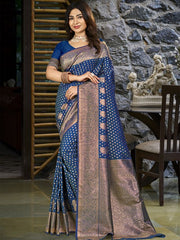 Silk Woven Work Festival Tassle Saree