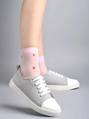 Smart Casual Lace-up Grey Sneakers For Women & Girls