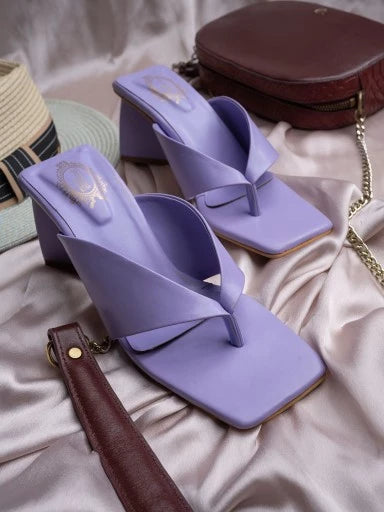 Women & Girls Purple Block Heels