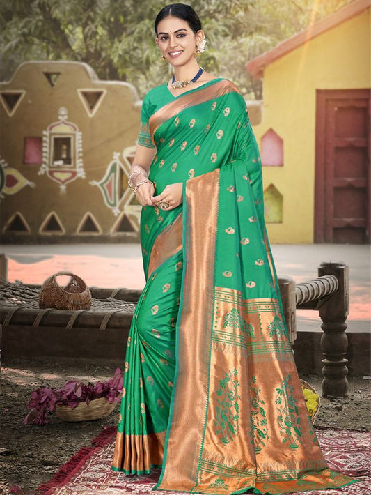 Silk Woven Work Festival Tassle Saree