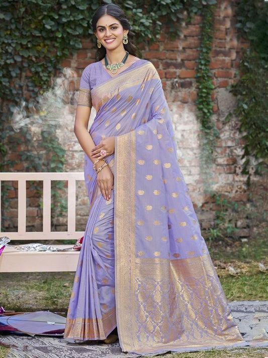 Silk Woven Work Festival Tassle Saree