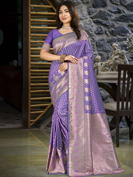 Silk Woven Work Festival Tassle Saree