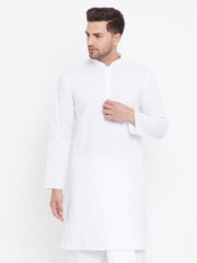 Men's White Cotton Kurta