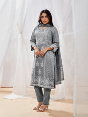 Women's Gray Kurta Set