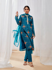 Women's Blue Kurta Set