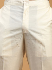 Men's White Viscose Pant Style Pyjama