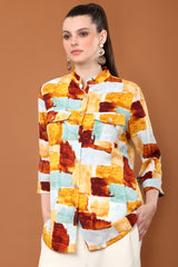 Alora Printed Shirt Tunic