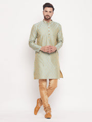 men-mint-green-silk-blend-kurta-1