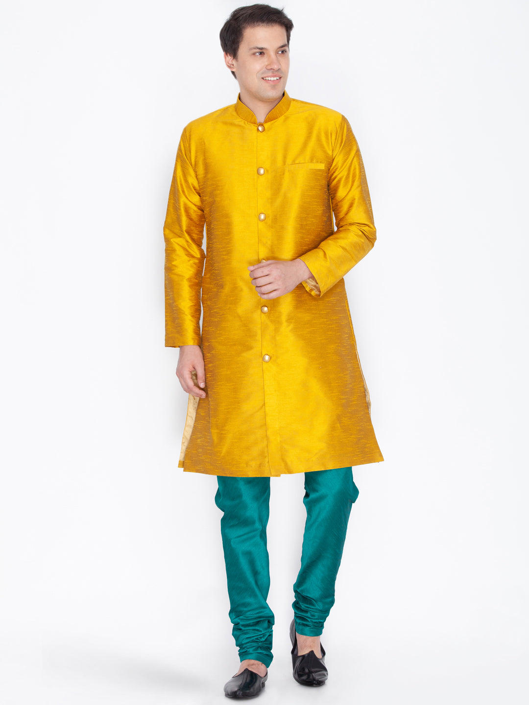 Men's Green Silk Blend Pyjama